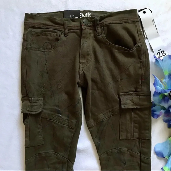 Preme NWT Olive Skinny Jeans Various - Picture 3 of 12